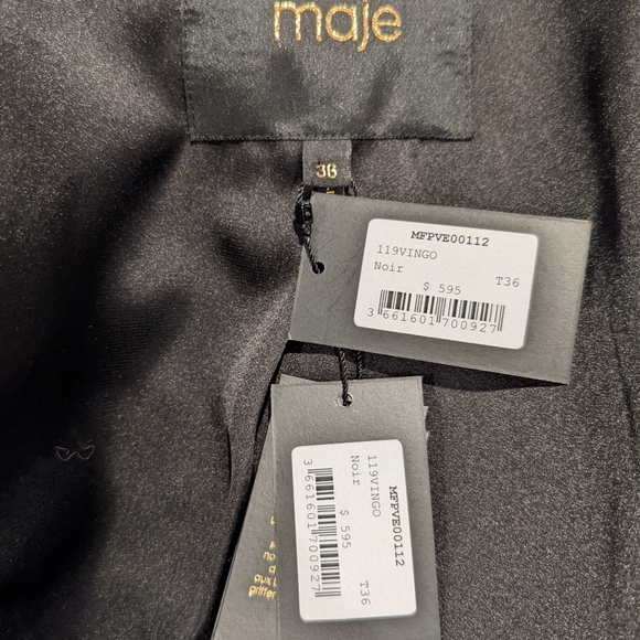 Maje women's black sequined blazer - Picture 4 of 5